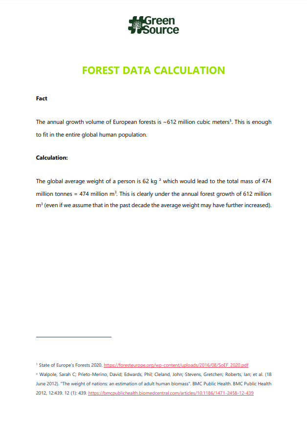 Forest Data Calculation